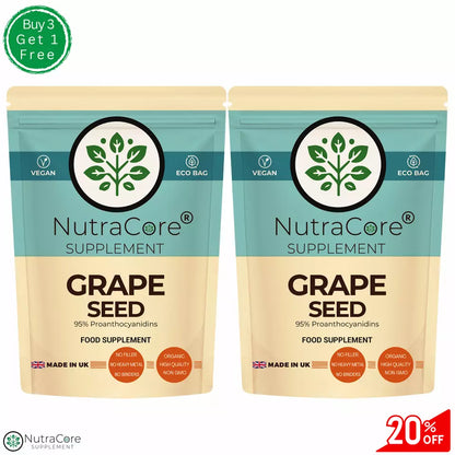 Grape Seed Capsules 5000mg (95% Proanthocyanidins)-100% Organic & Vegan Product
