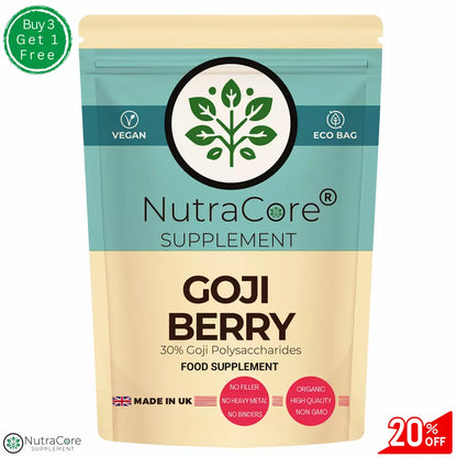 Goji Berry Extract 5000mg Vegan Capsules (30% Goji Polysaccharides) Antioxidant