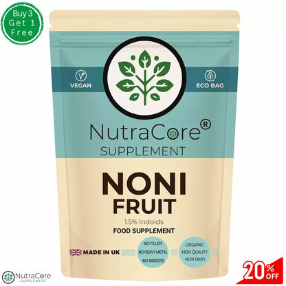 Noni Fruit Capsule 5500mg (1.5% Iridoids)-100% Natural & Strong-Vegan Product