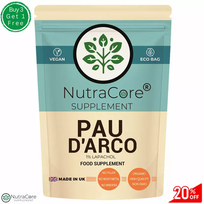 Pau D'arco Capsule 5000mg-(50mg Lapachol) Anti-Inflammation -100% Natural&Vegan