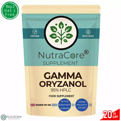 Gamma Oryzanol Capsules 400 mg, 96.5% HPLC -Athletic Support, Cholesterol Health