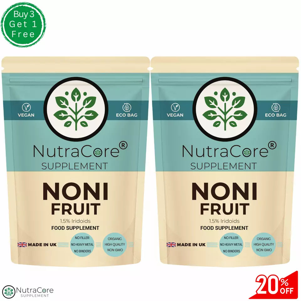 Noni Fruit Capsule 5500mg (1.5% Iridoids)-100% Natural & Strong-Vegan Product