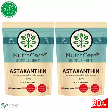 Astaxanthin Capsules 400mg -(40mg Haematococcus Pluvialis)-100%Natural Algae