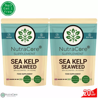 Sea Kelp Extract Capsule 6000mg-(3% Alginates , 0.5% Iodine)-100% Natural &Vegan