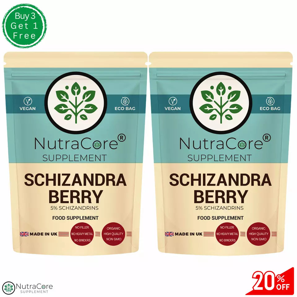 Schizandra Berry Capsules 5500mg-(5% Schizandrins)-100% Natural & Vegan