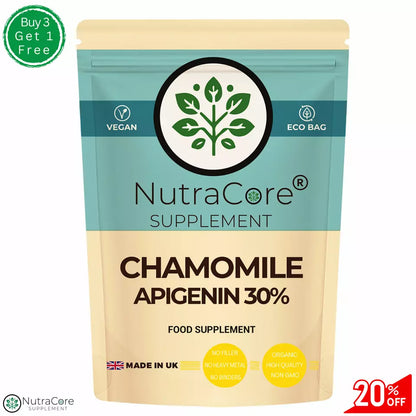 Chamomile Extract Capsules 6000mg-(30% Apigenin)-Sleep Aid, Digestive Health