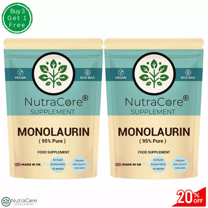 Monolaurin Capsules-550mg - Boost Immune Health, Skin Care & Anti-inflammation
