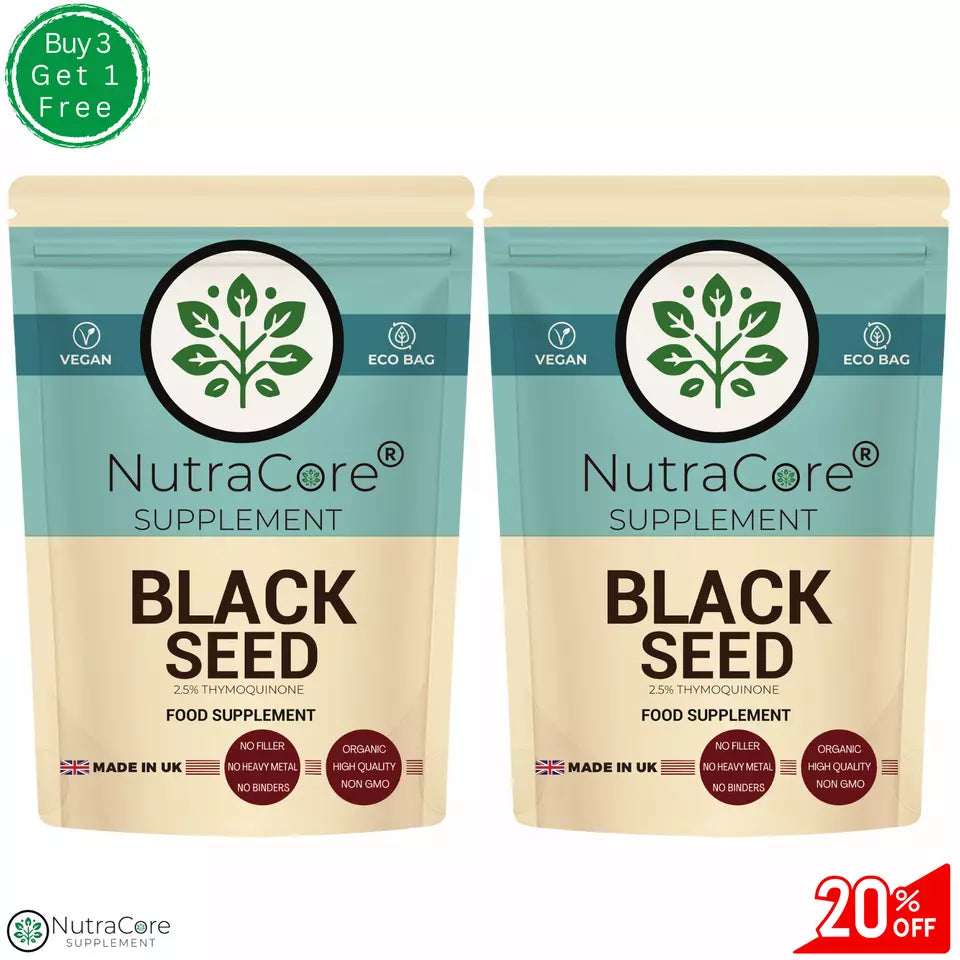 Original Black Seed Oil Capsules 1000mg (2.5% Thymoqunone, 25mg Thymoquinone)