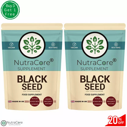 Original Black Seed Oil Capsules 1000mg (2.5% Thymoqunone, 25mg Thymoquinone)