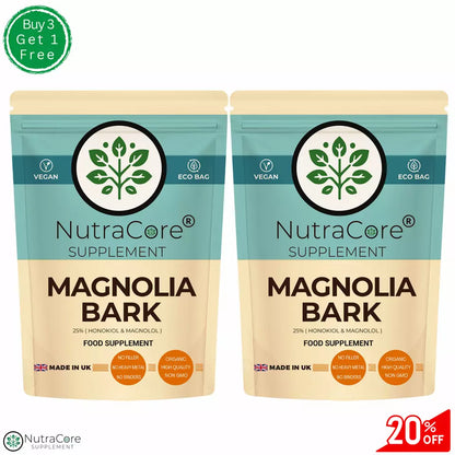 MAGNOLIA BARK Capsules 6000mg-(25% Honokiol &Mangnol) Digestion & Weight Control