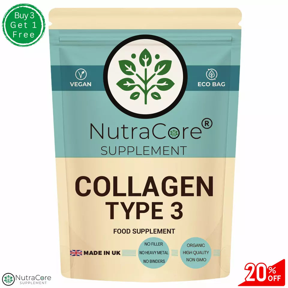 Collagen (Type 3) Capsules 600mg-Hydrolysed Marine-Joint Support&Skin Care-Strong