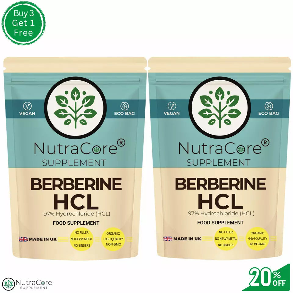 Berberine 600mg Capsules-(97%HCL)-Heart Health, Weight Loss & Blood Sugar Health