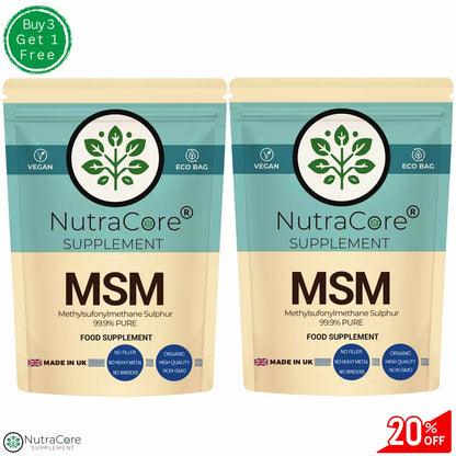 MSM Caps 700mg ( 99% Methylsufonylmethane Sulphur )-Joint Support & Bone Health