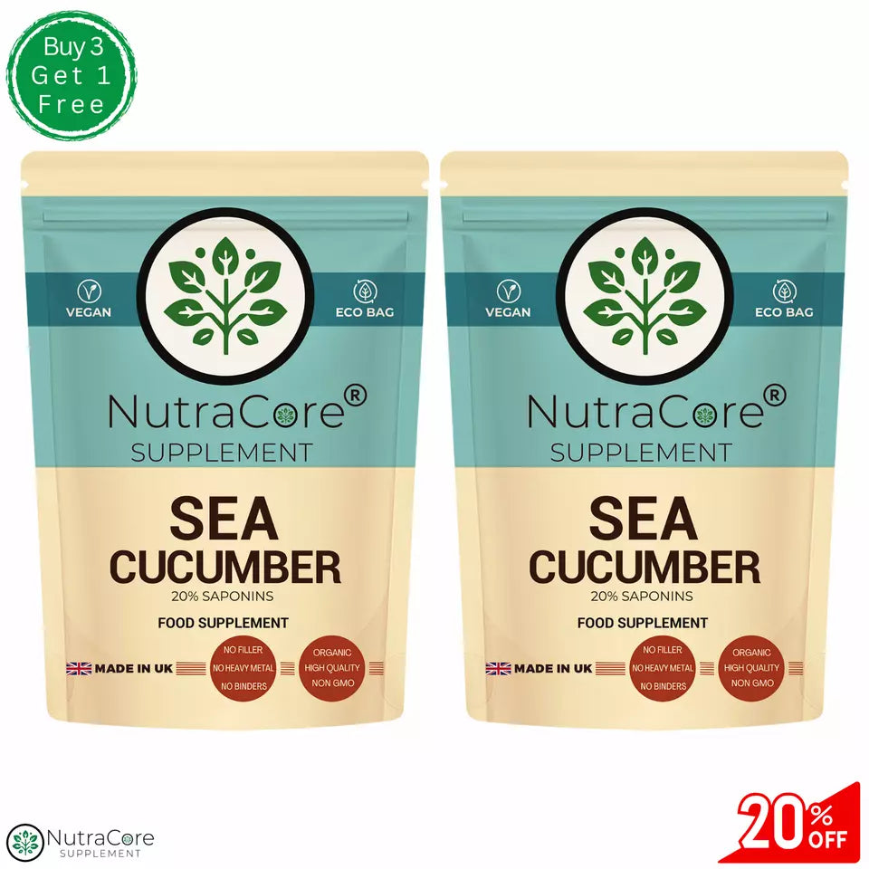 SEA CUCUMBER Capsules 4500mg-(5% Saponins)-Joint Health-100% Natural & Strong
