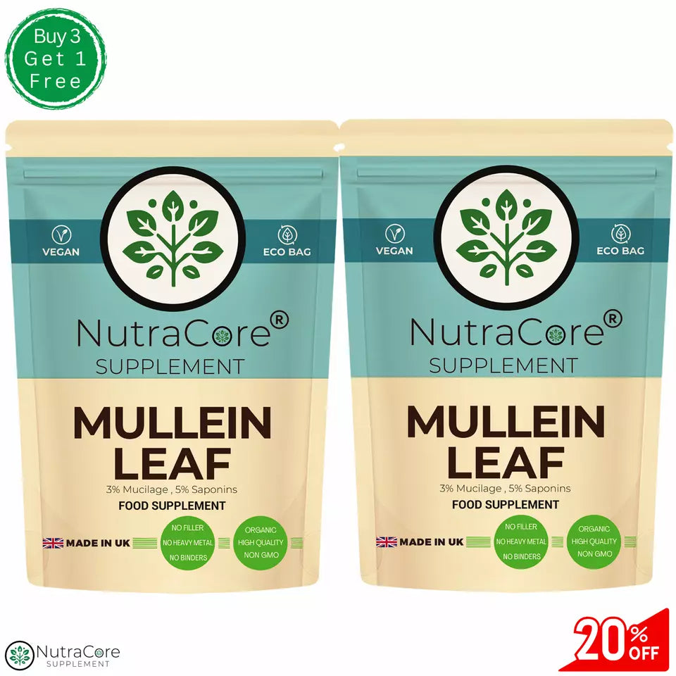 Mullein Leaf Capsules 5500mg High Strength Clean Natural Supplement Vegan Health