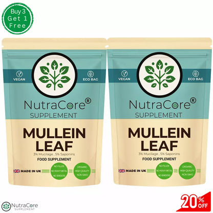 Mullein Leaf Capsules 5500mg High Strength Clean Natural Supplement Vegan Health