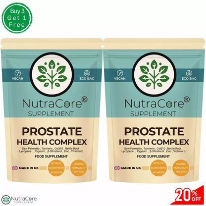Prostate Health Complex Capsules 650mg -Vegan-Saw Pelmatto+Ginseng+Chamomile