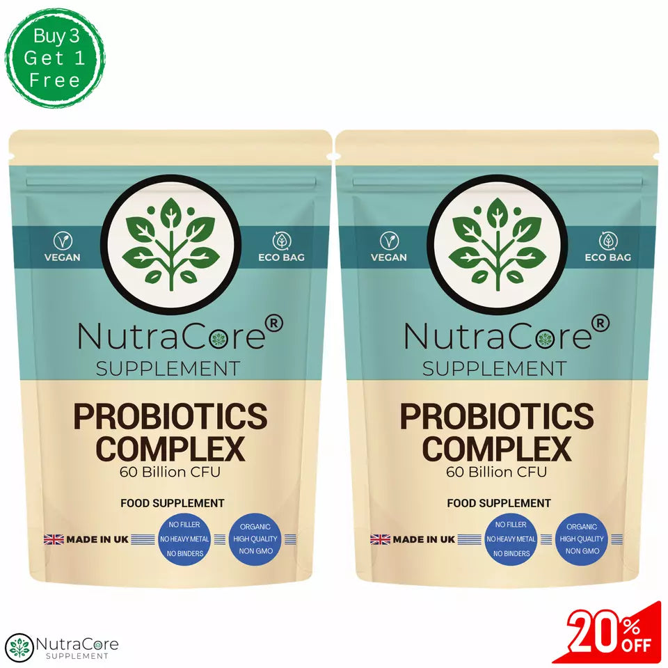 Probiotics Complex For Gut Health-60 Billion CFU - 15 Active Bacteria-Vegan Caps