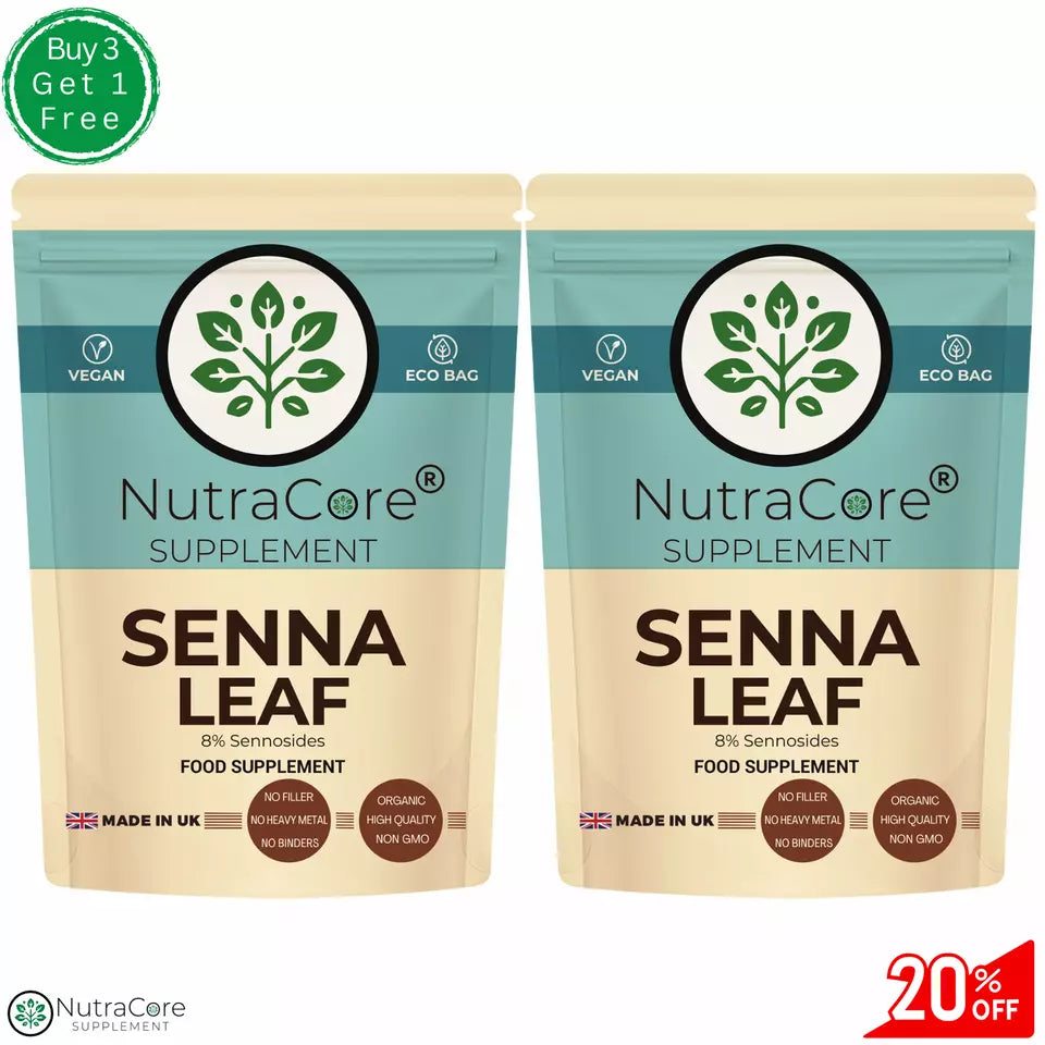 Organic Senna Leave Capsule 5000mg-(8% Sennosides)-Digestive &Constipation-Vegan
