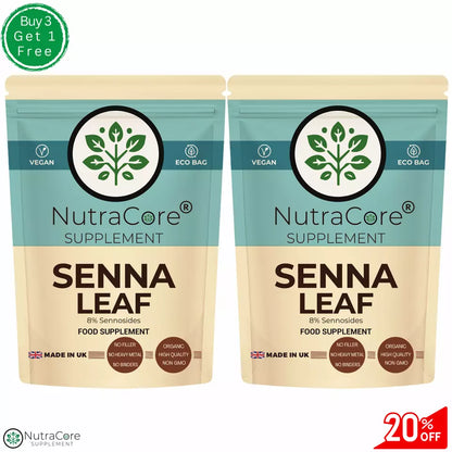 Organic Senna Leave Capsule 5000mg-(8% Sennosides)-Digestive &Constipation-Vegan