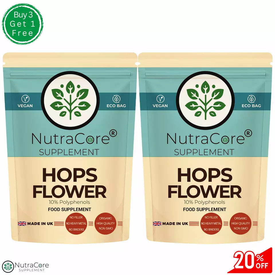 Hops Flower Extract Capsules 5500mg (10% Polyphenols) Immune Health, Vegan Caps