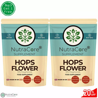 Hops Flower Extract Capsules 5500mg (10% Polyphenols) Immune Health, Vegan Caps