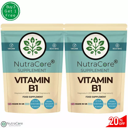 Vitamin B1 Capsule 300mg-Brain, Heart&Digestive Support, Energy&Immunity Support