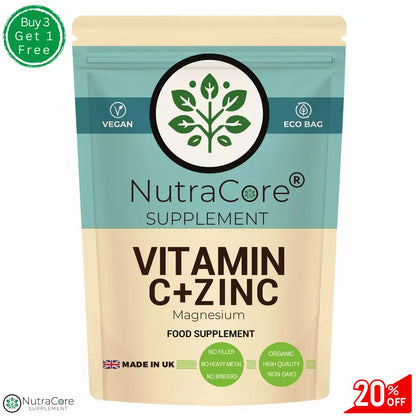 Vitamin C+Zinc Double Strength Capsule (20%Elemental Magnesium)-Natural Vitamin C