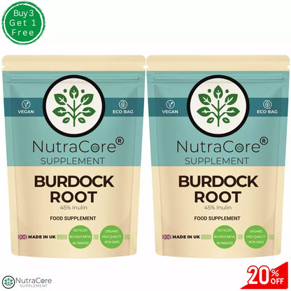 Burdock Root Extract Capsules 6000mg-(45% Inulin)-100% Natural & Strong-Vegan