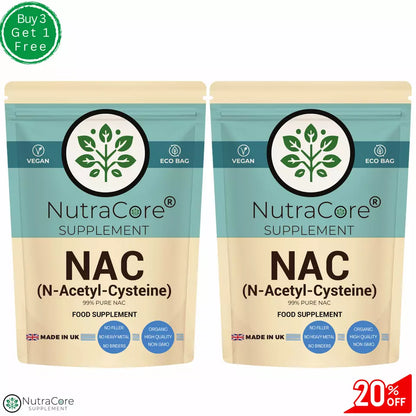NAC (99% N-Acetyl-Cysteine) Capsules-1000mg-Liver & Lung Support & Brain Health