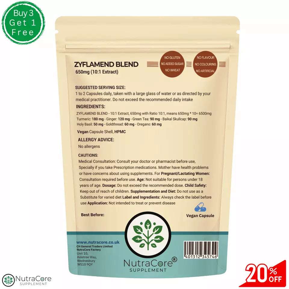Zyflamend Mix Extract Capsules 6500mg-Supporting Natural & Healthy Joints