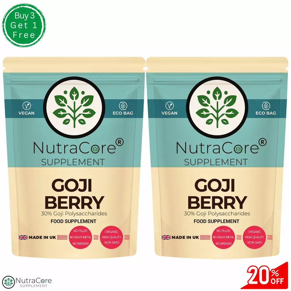 Goji Berry Extract 5000mg Vegan Capsules (30% Goji Polysaccharides) Antioxidant