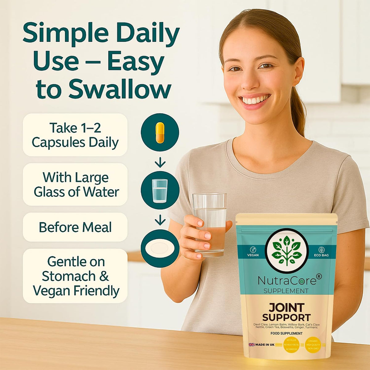 Joint Support Mix Capsules 6000mg - Devil's Claw, Lemon Balm & White Willow