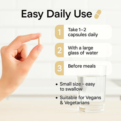 Apple Cider Vinegar 550mg Capsules | 35% Acetic Acid | Vegan Formula