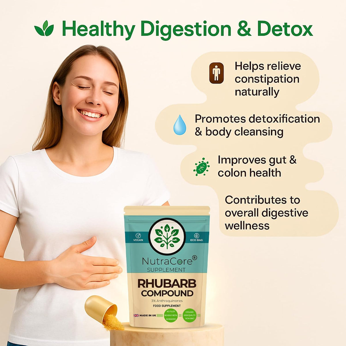 Agaricus Mushroom 4500mg Capsules | 40% Beta-Glucans | Vegan Formula