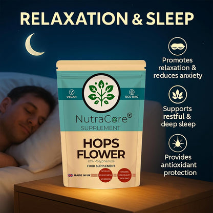 Hops Flower Extract 5500mg Capsules | 10% Polyphenols | Vegan Formula