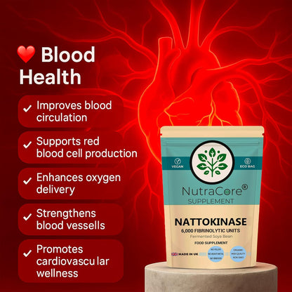 Nattokinase 6000 FU Capsules | Fermented Soy | Vegan Supplement