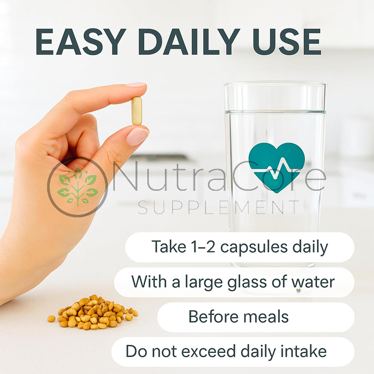 Fenugreek Caps 600mg - 25% Galactomannan - Breast Feeding, Libido & Cholesterol