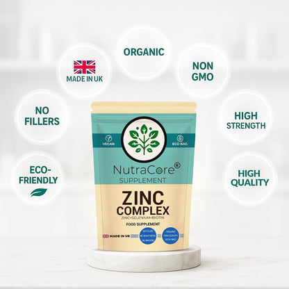 Zinc Complex Capsules | Zinc, Selenium & Biotin | Vegan Supplement