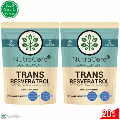 Trans Resveratrol Capsules 600mg-98%Trans-(Driven From Japanese Knotweed)-Vegan