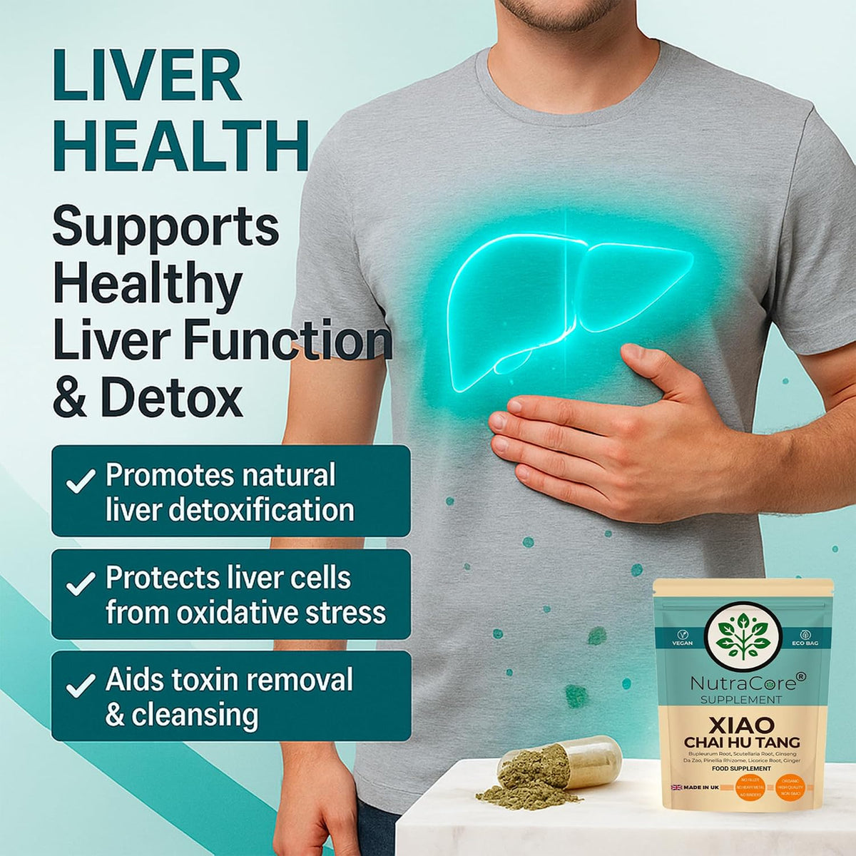 Xiao Chai Hu Tang 5000mg Capsules | Traditional Herbal Blend | Vegan