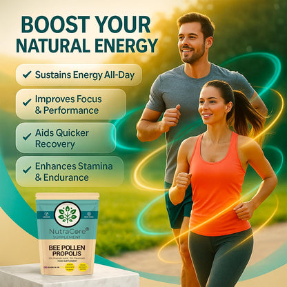 Bee Pollen Propolis Capsules 600mg – 10% Phenolic Acids, 15% Flavonoids