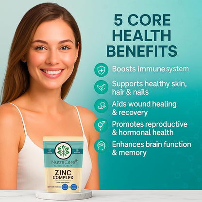 Zinc Complex Capsules | Zinc, Selenium & Biotin | Vegan Supplement