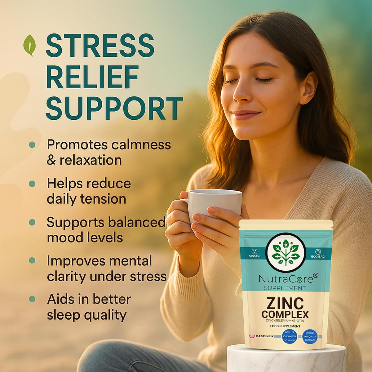 Zinc Complex Capsules | Zinc, Selenium & Biotin | Vegan Supplement