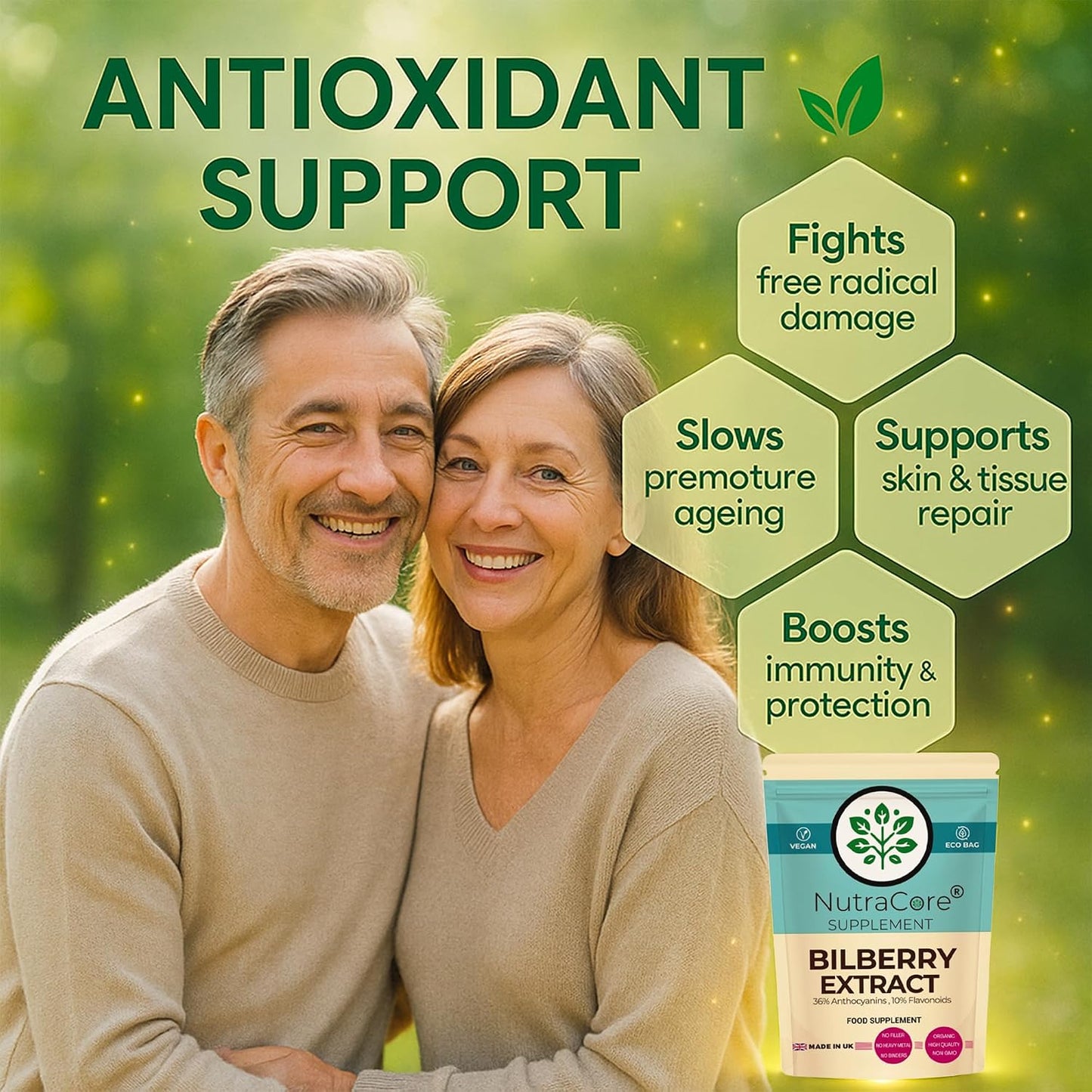 Bilberry Extract 6000mg Capsules | 36% Anthocyanins | Vegan Formula