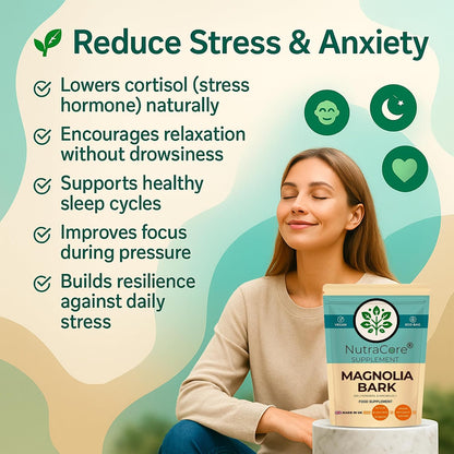 Magnolia Bark 6000mg Capsules | 25% Honokiol | Vegan Supplement