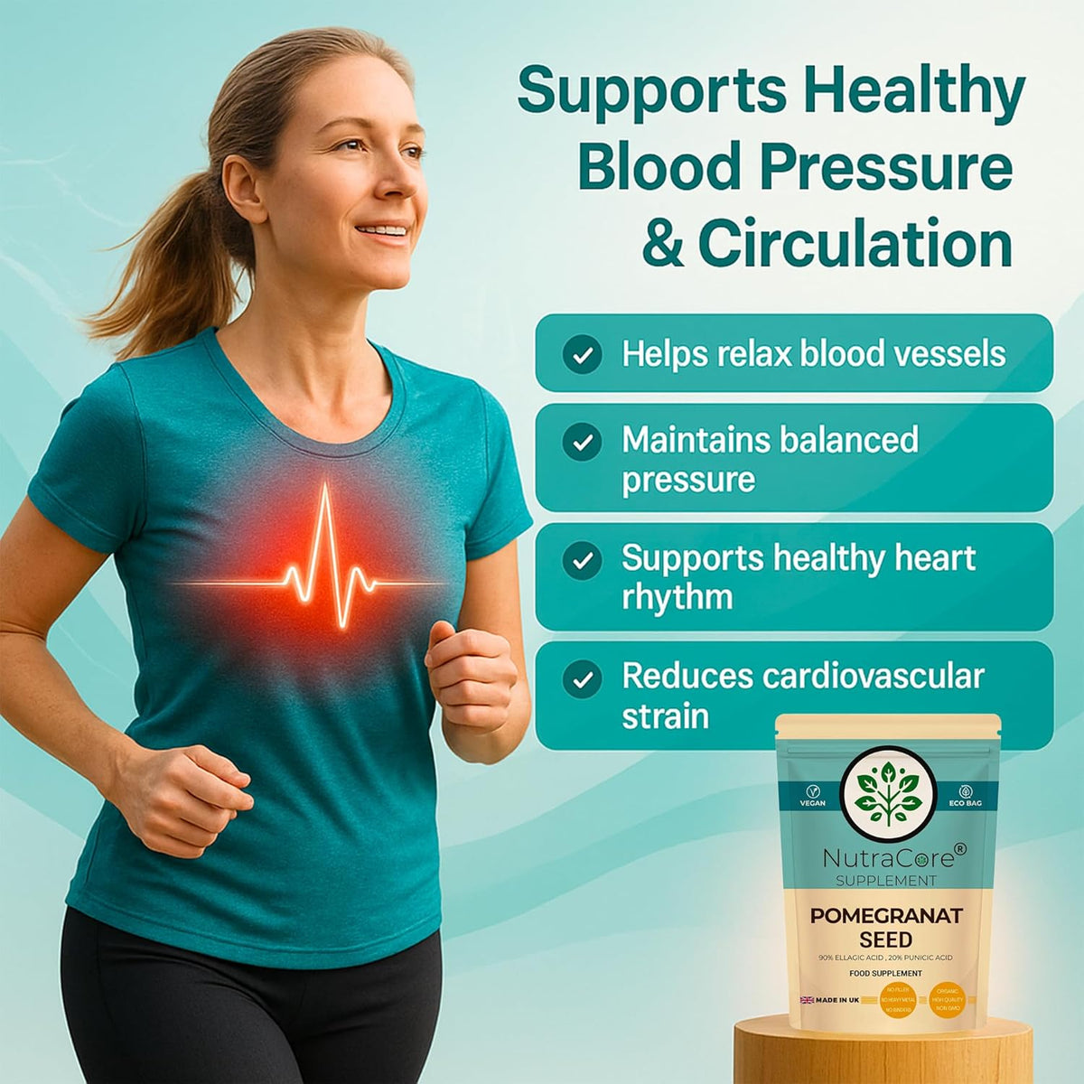 Pomegranate Seed Extract Capsules 5000mg (90% Ellagic Acid, 20% Punicic Acid)