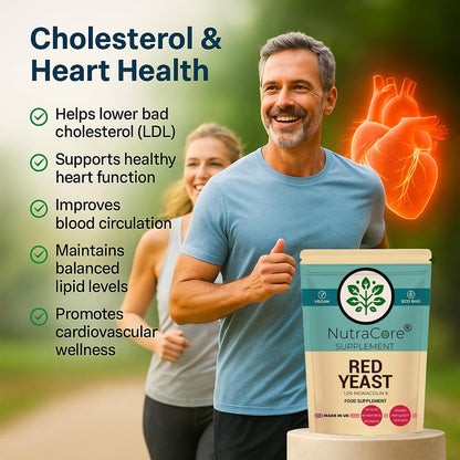 Red Yeast Rice Extract 6000mg Capsules | 1.2% Monacolin K | Vegan
