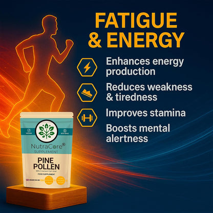 Pine Pollen Capsules 8000mg – 99% Cracked Cell Wall, Men's Wellness Support