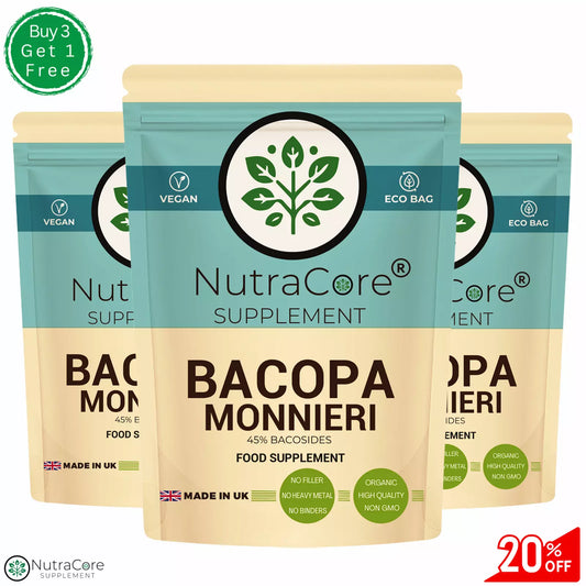 Bacopa Monnieri Capsule, 5000mg-(45% Bacosides) Brain Health, 100% Vegan